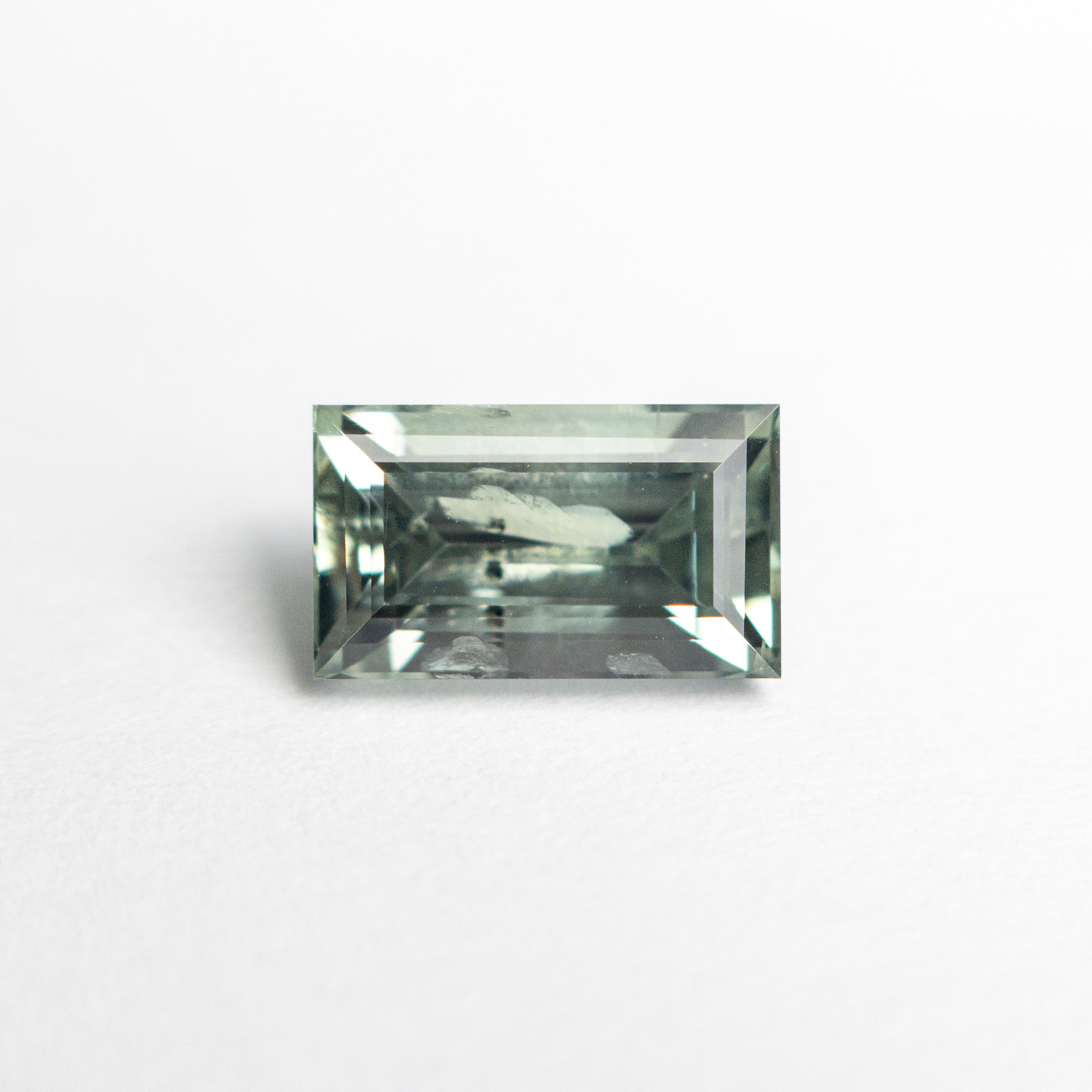 Green Step cut Sapphire - 1.73ct Rectangle