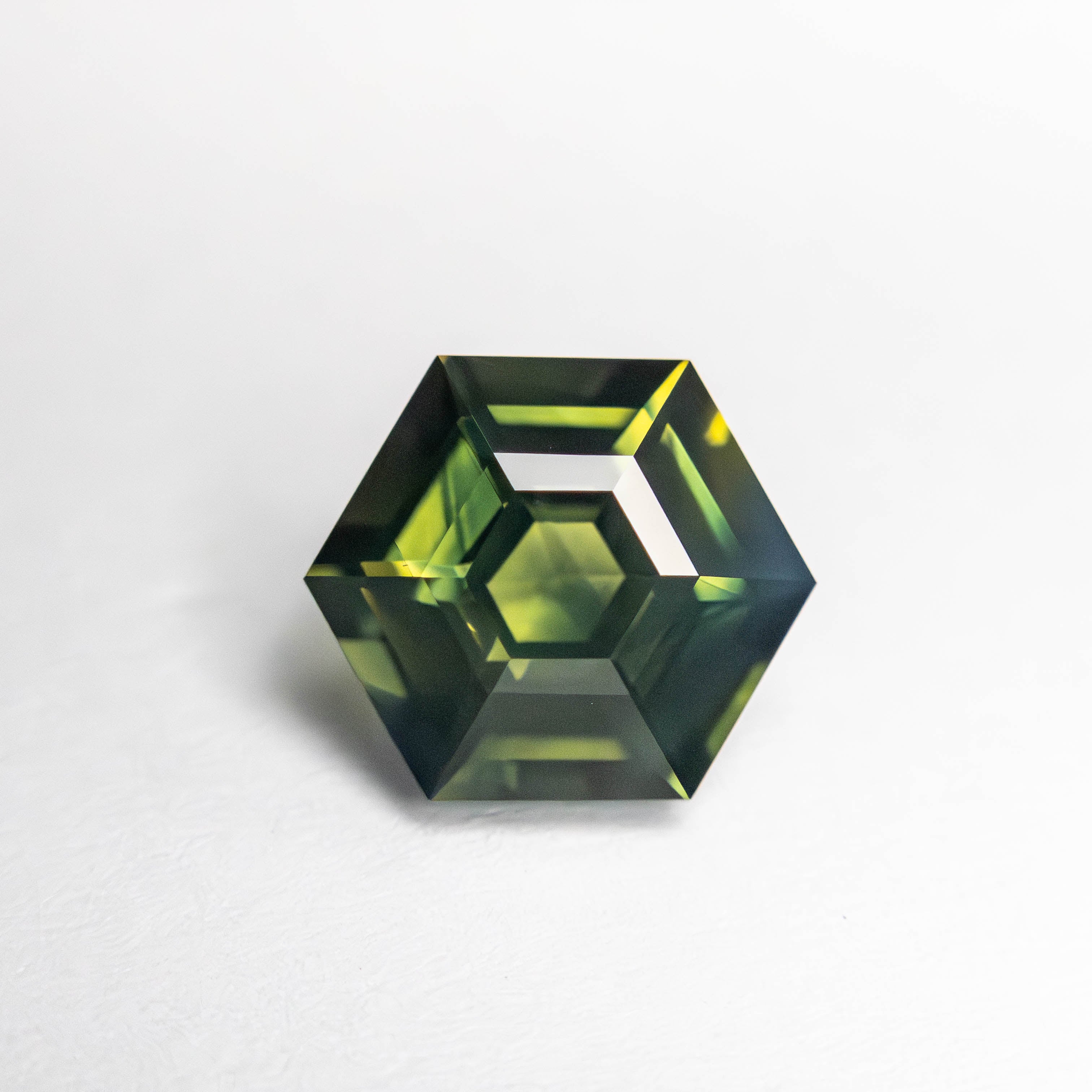 Green Step Cut Sapphire - 1.70ct Hexagon