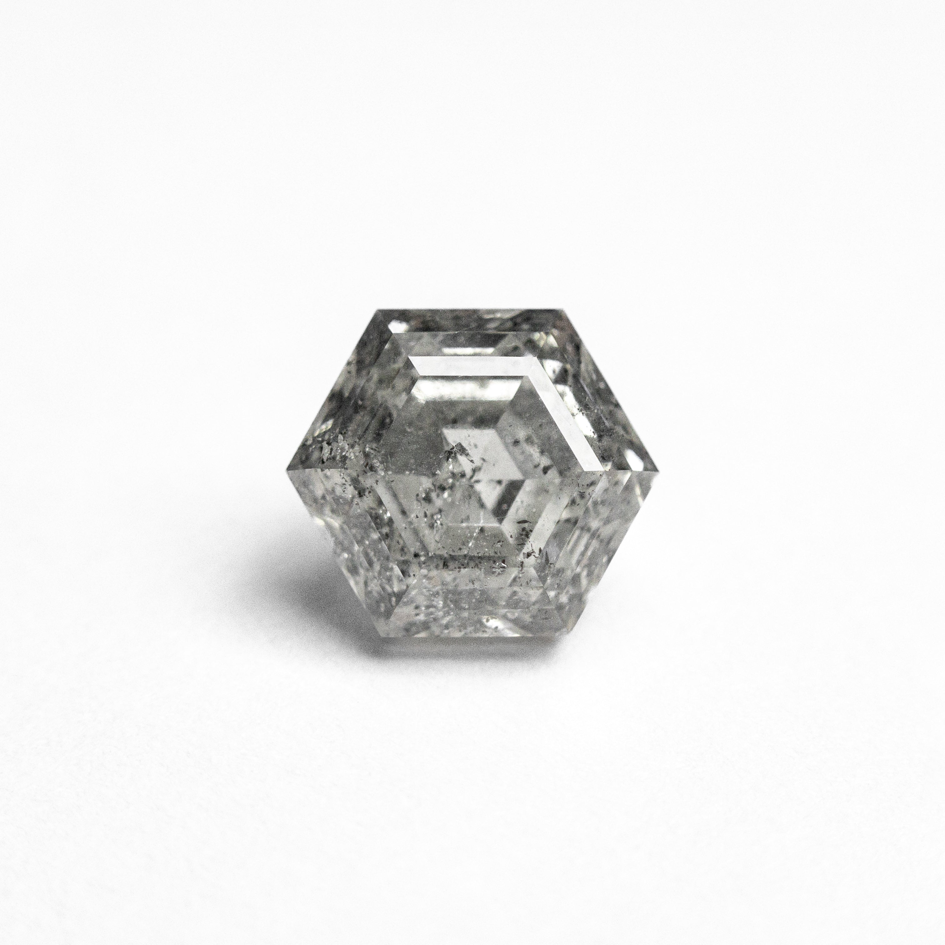 Salt and Pepper Step Cut Diamond - 1.17ct Hexagon