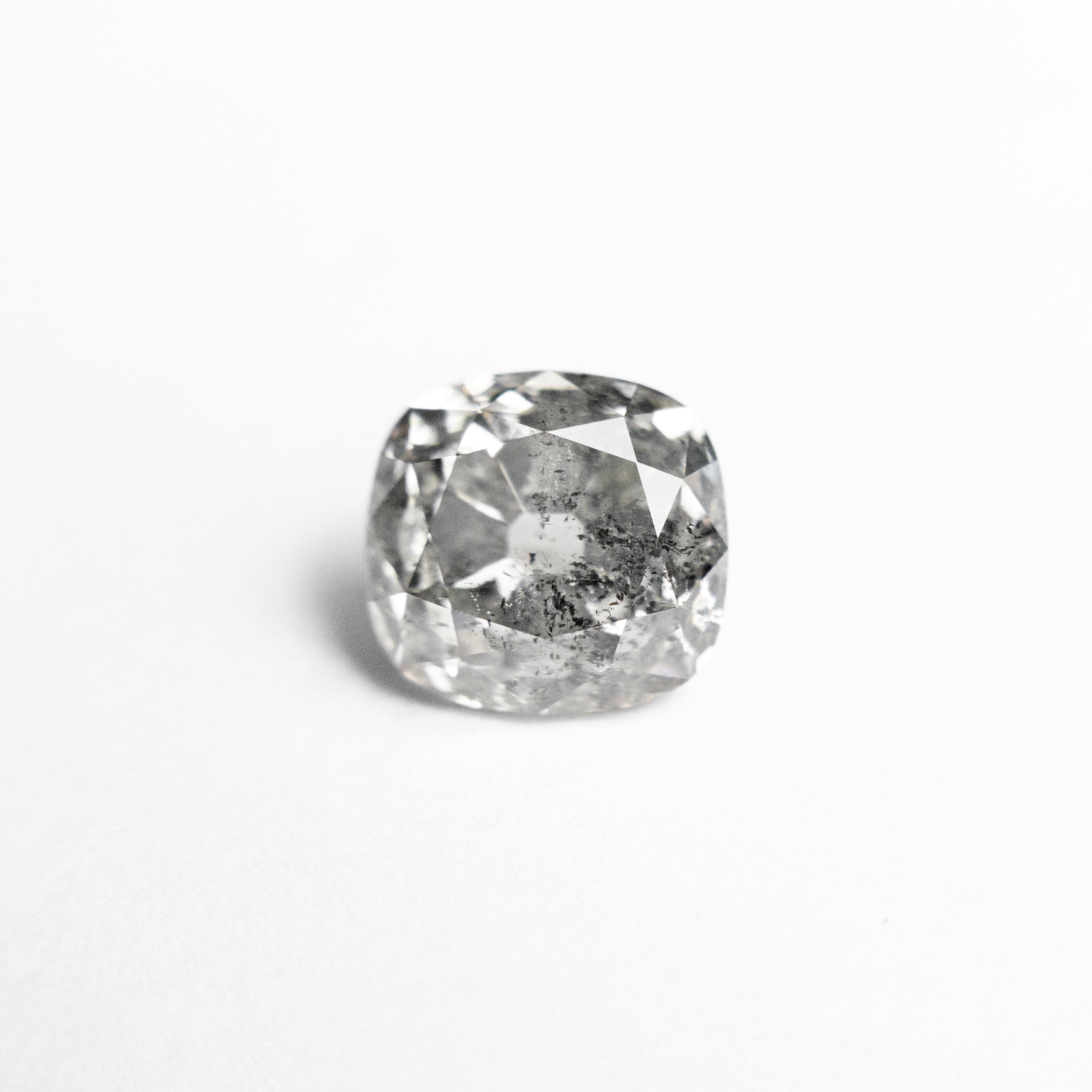 Salt and Pepper Modern Antique Old Mine Cut Diamond - 1.48ct Cushion