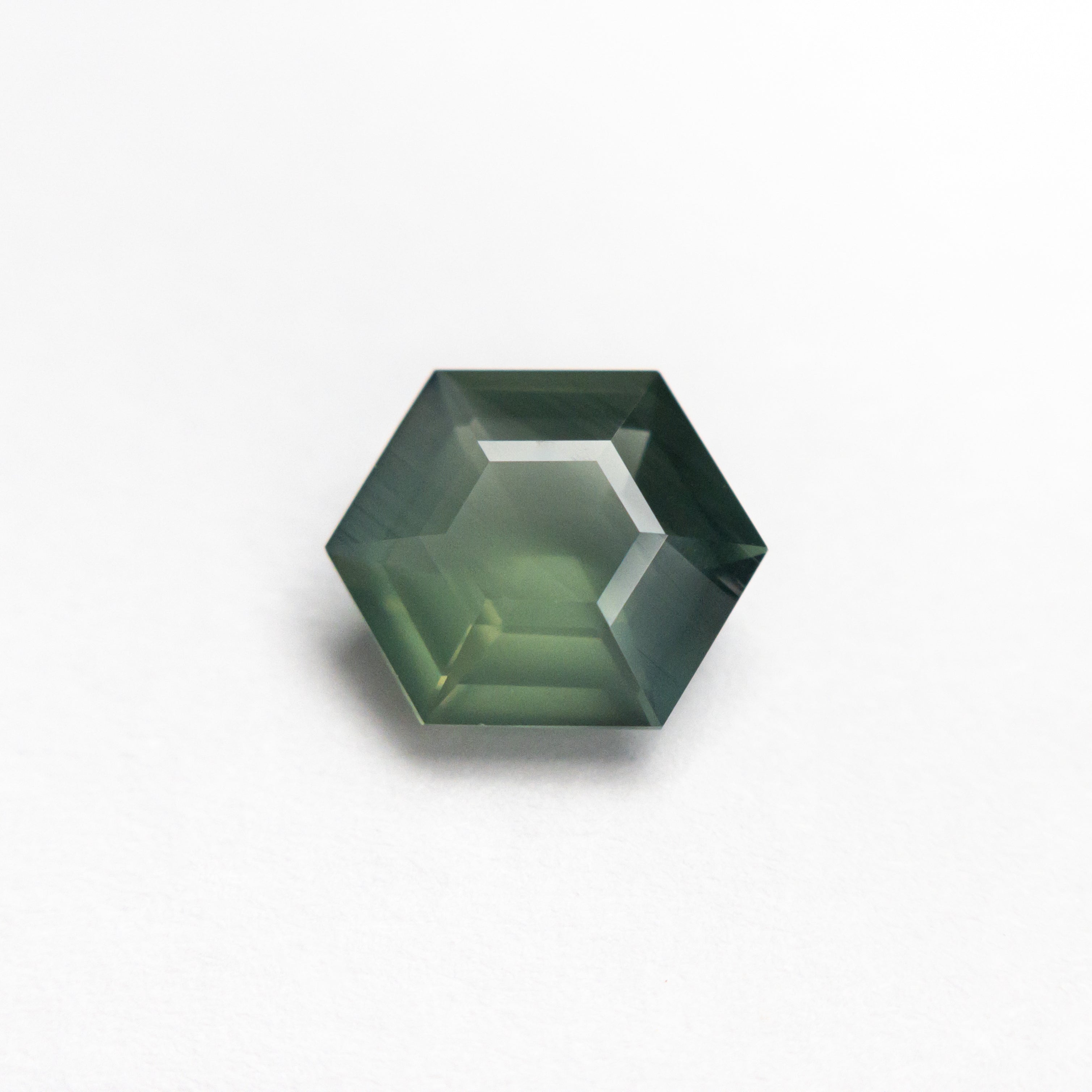 Teal/Green Step Cut Sapphire - 1.26ct Hexagon - Foe & Dear