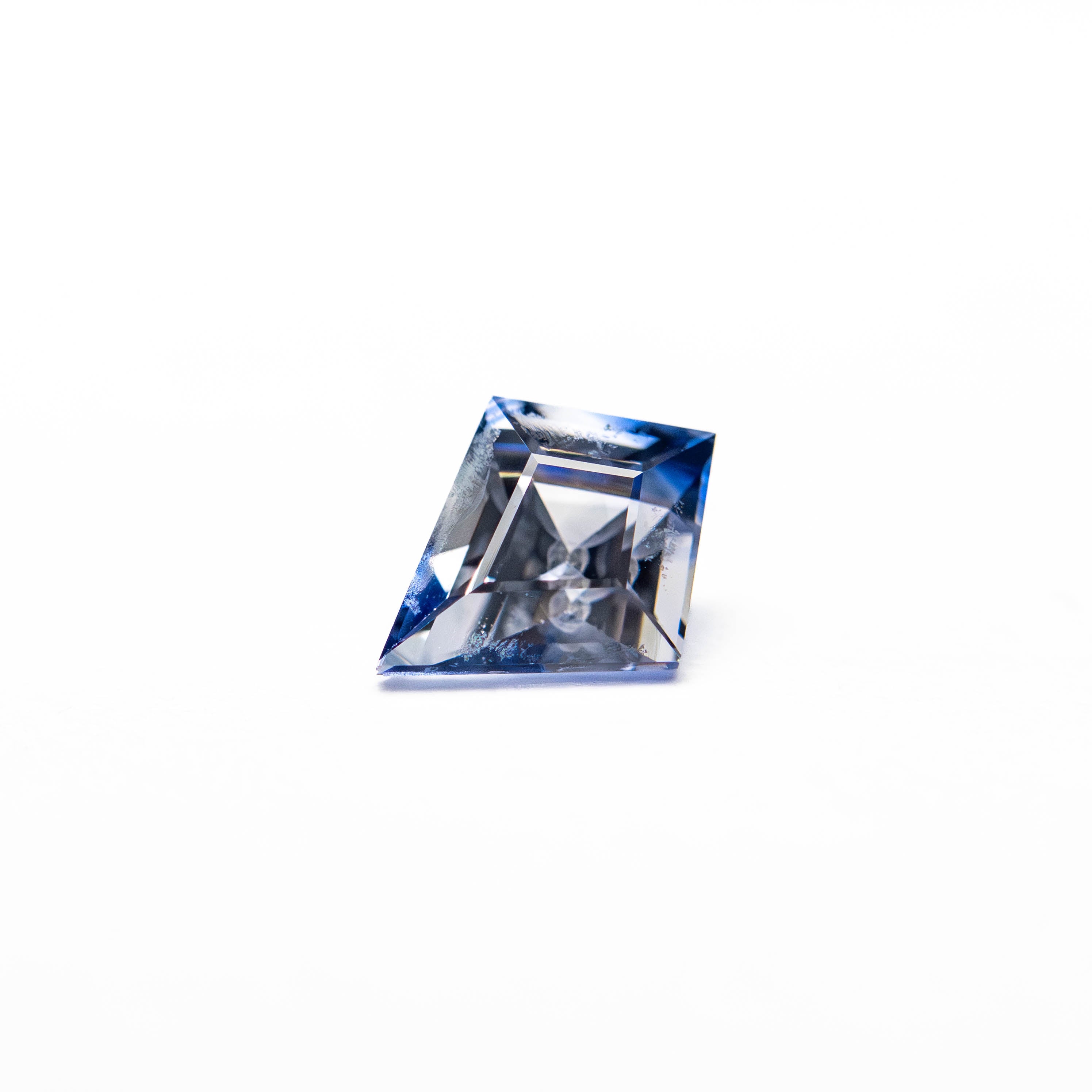 Parti Blue-White Step Cut Sapphire - 0.53ct Kite