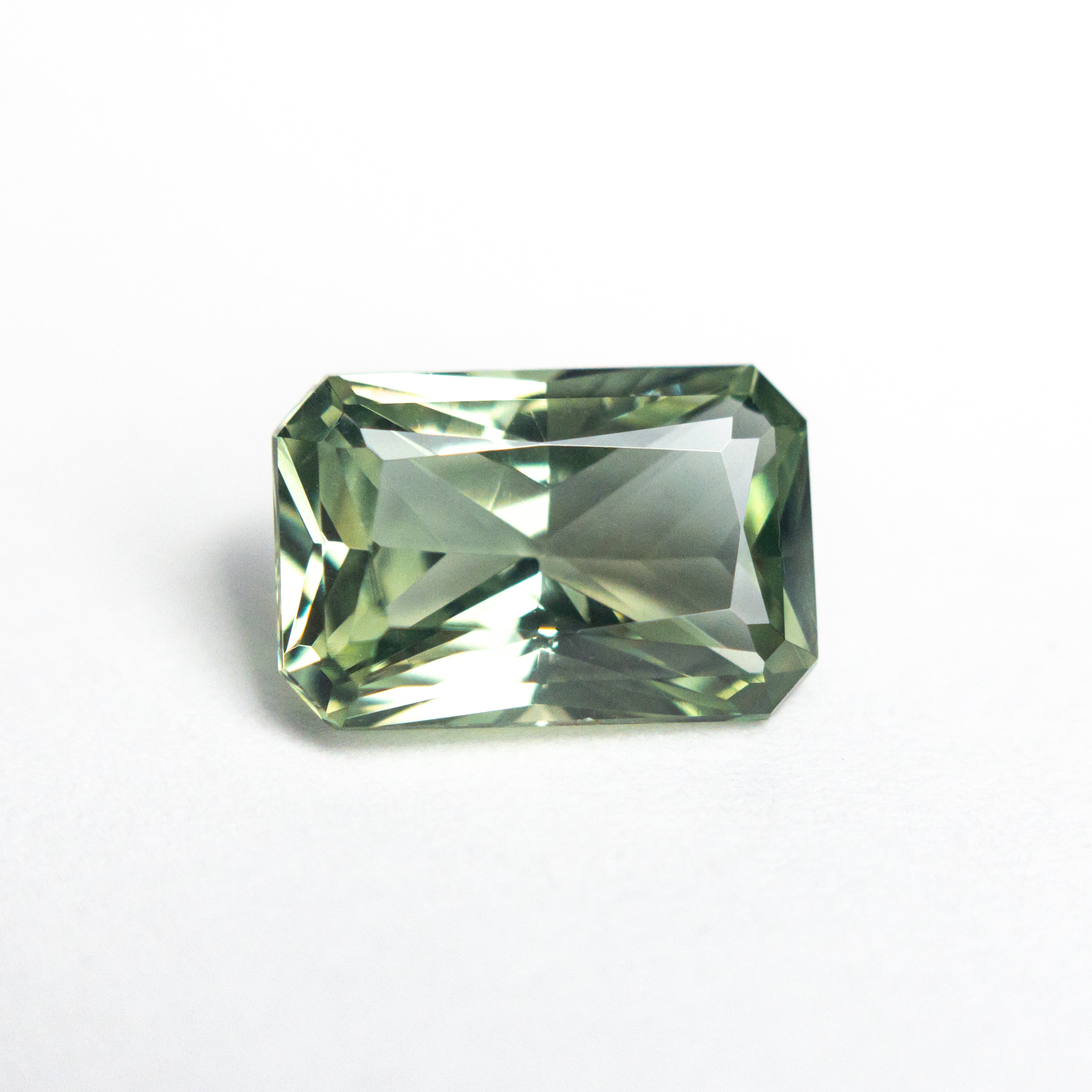 Green Brilliant Sapphire - 2.26ct Cut Corner Rectangle