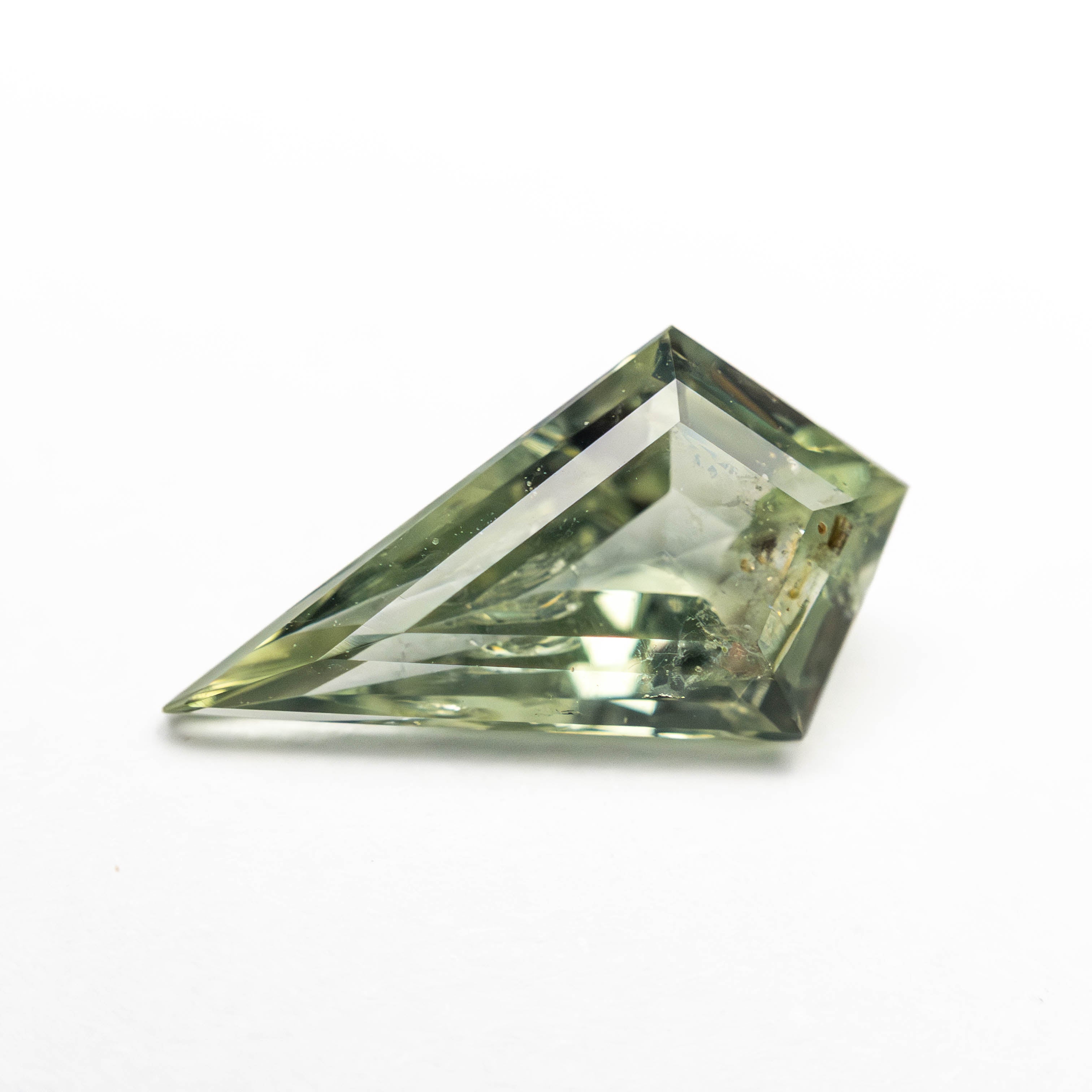 Green Step Cut Sapphire - 1.51ct Kite