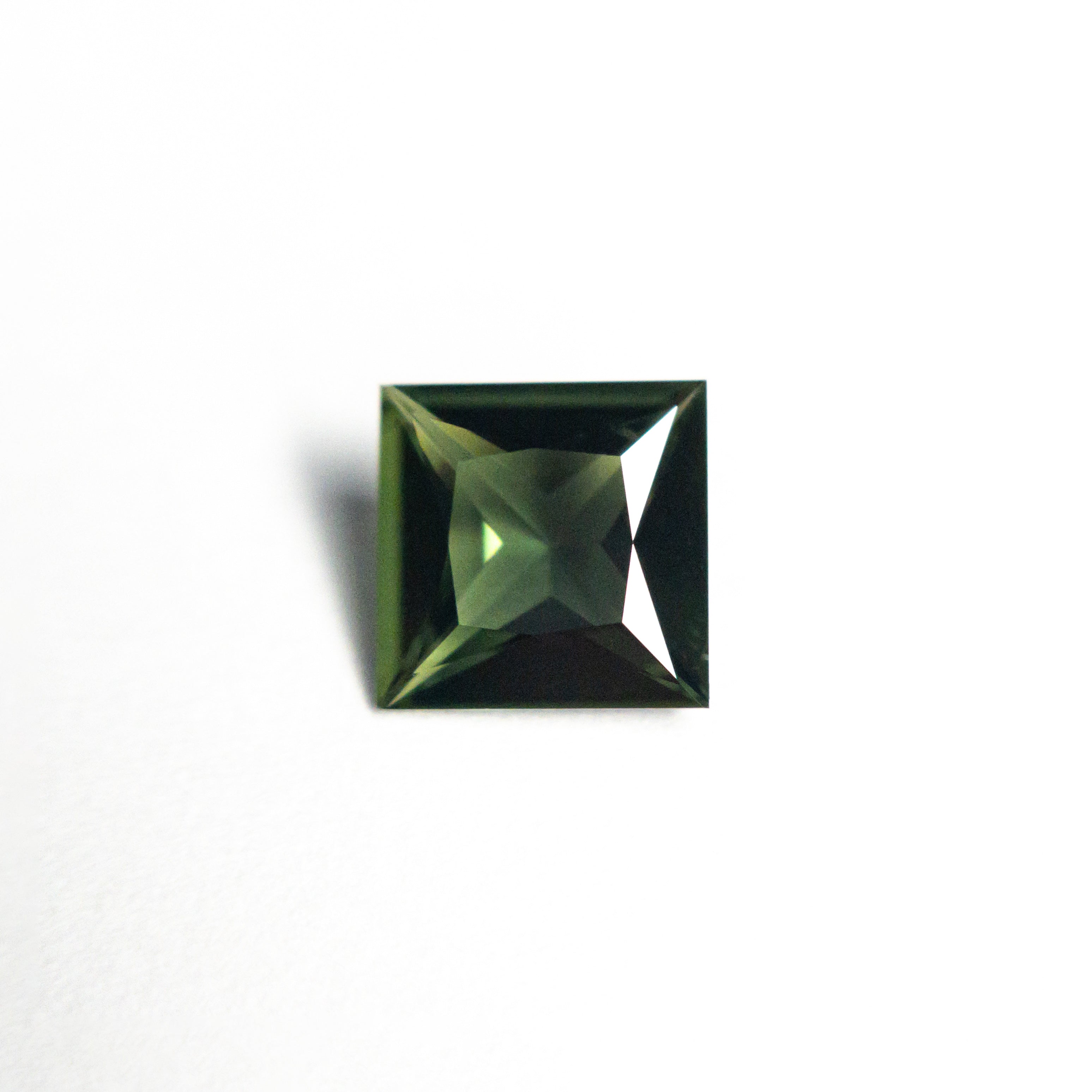 Green Step Cut Sapphire - 0.97ct Square