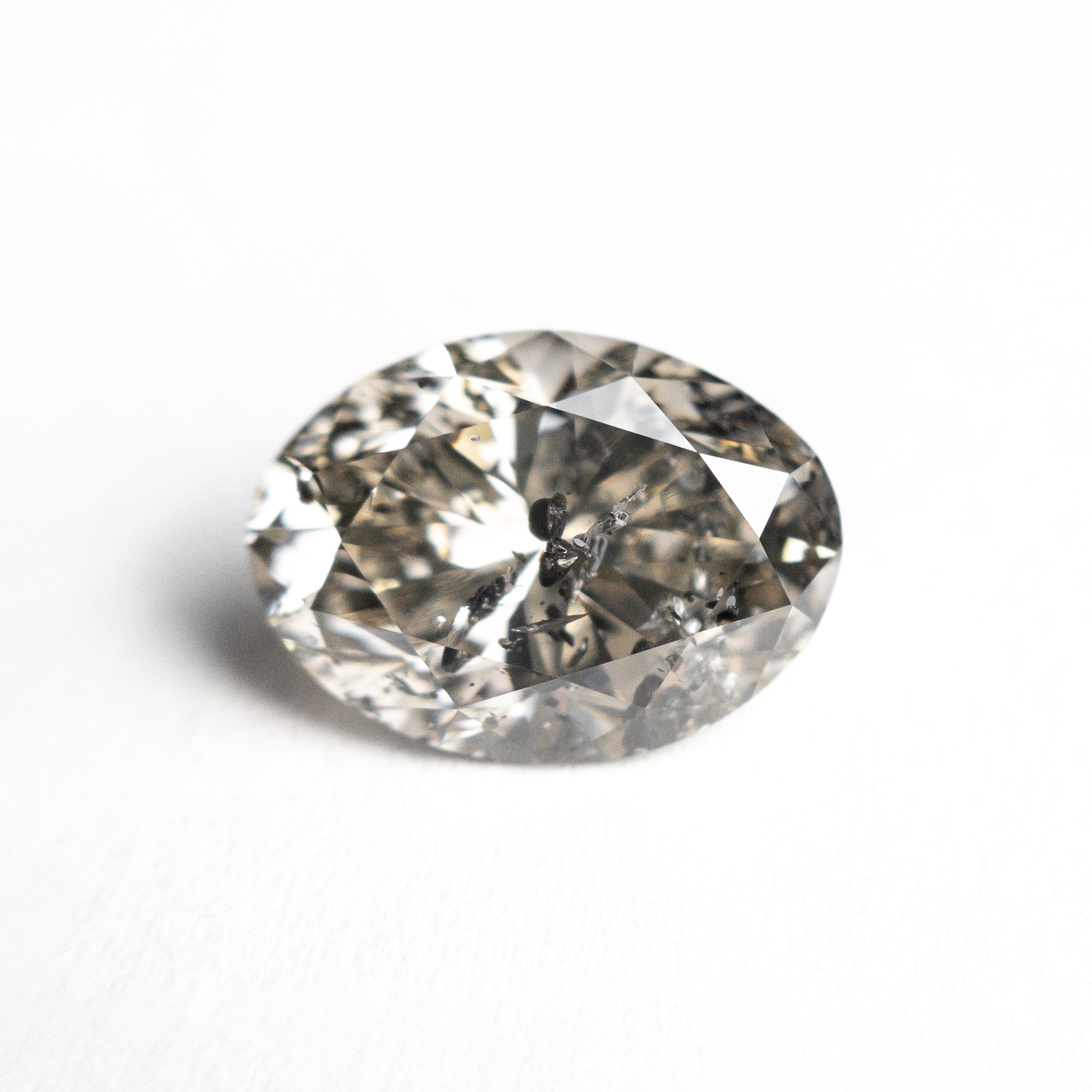 Champagne Salt and Pepper Brilliant Diamond - 2.78ct Oval