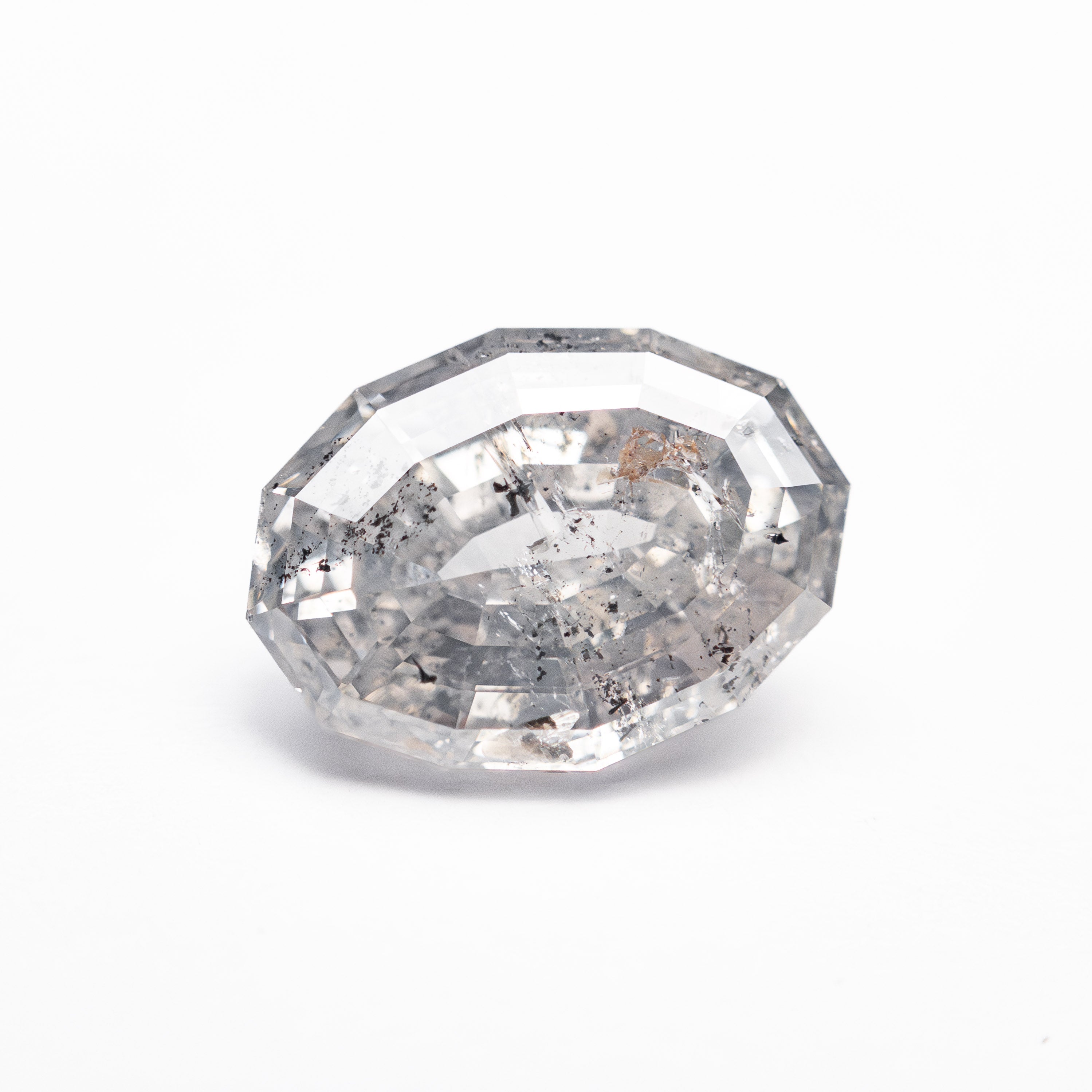 Salt and Pepper Step Cut Diamond - 2.02ct Geometric Oval