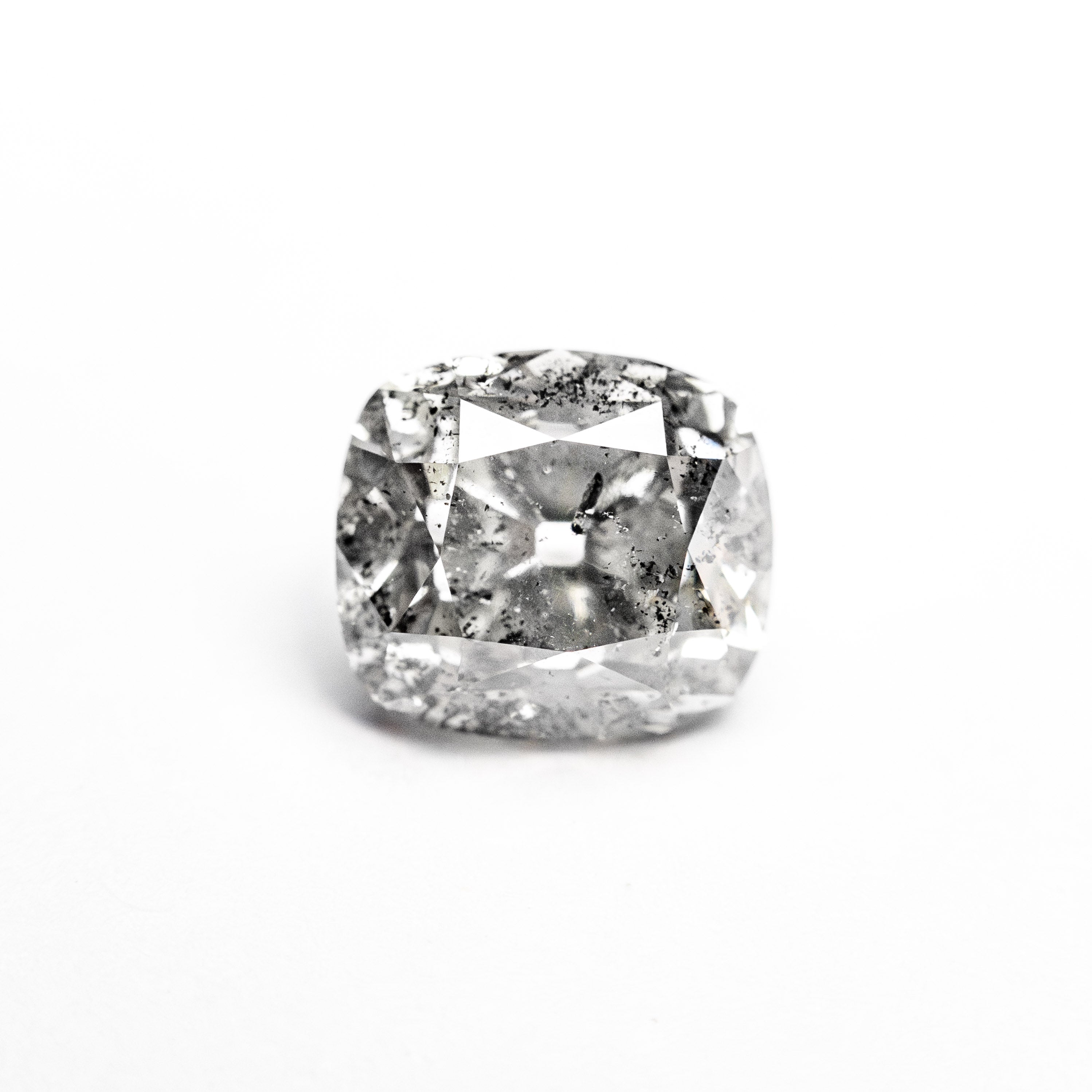 Salt and Pepper Modern Antique Old Mine Cut Diamond - 1.46ct Cushion