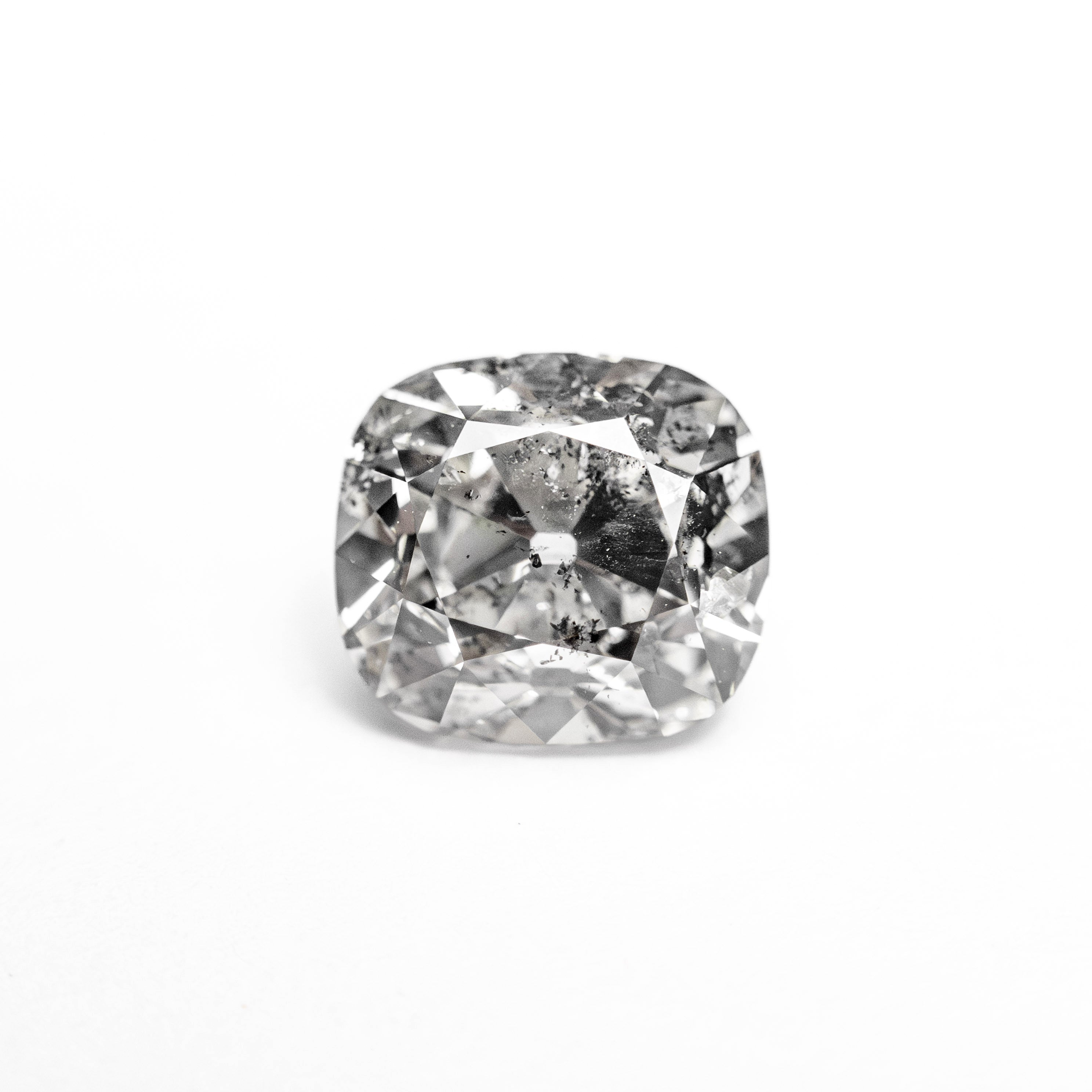 Salt and Pepper Modern Antique Old Mine Cut Diamond - 1.34ct Cushion