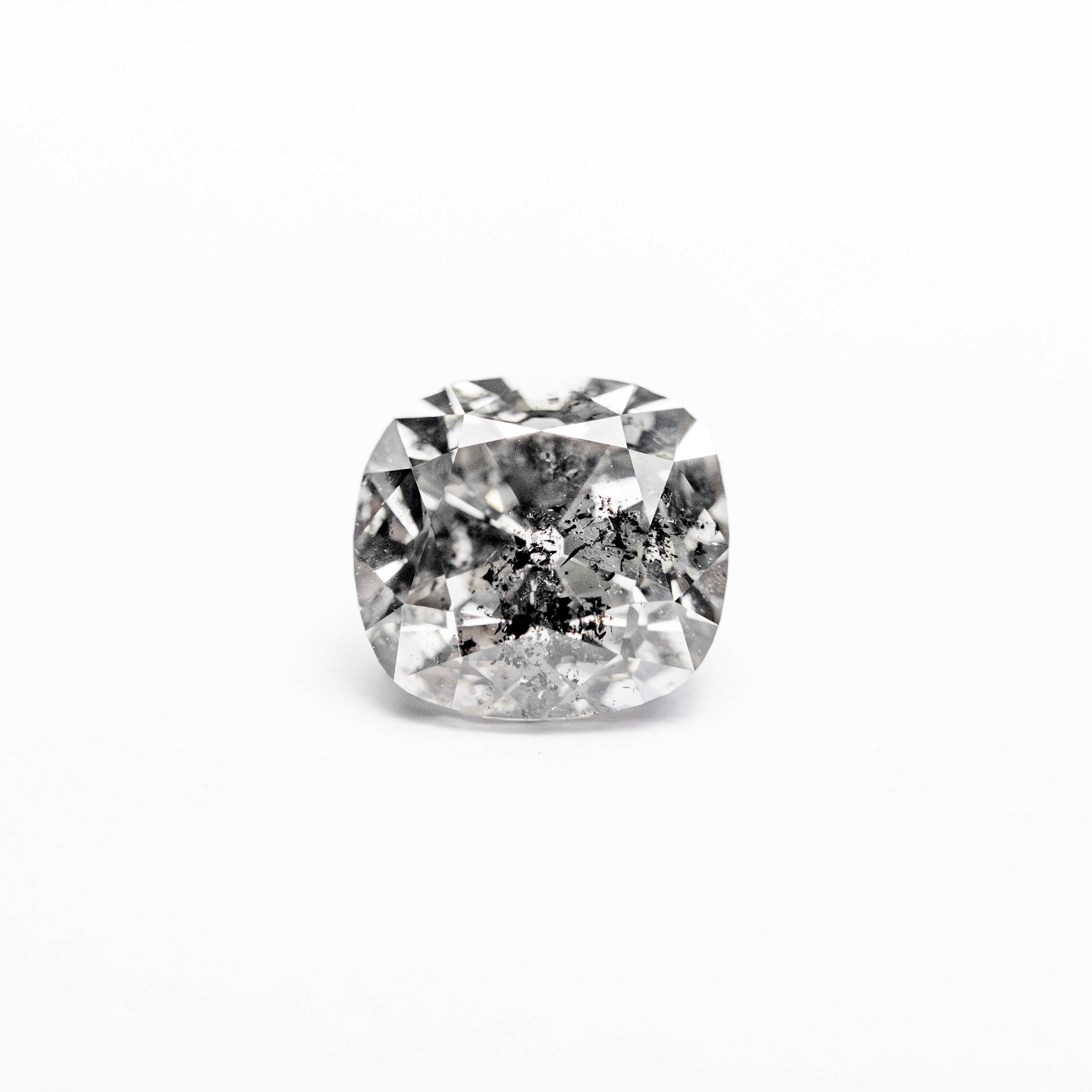 Salt and Pepper Modern Antique Old Mine Cut Diamond - 0.98ct Cushion