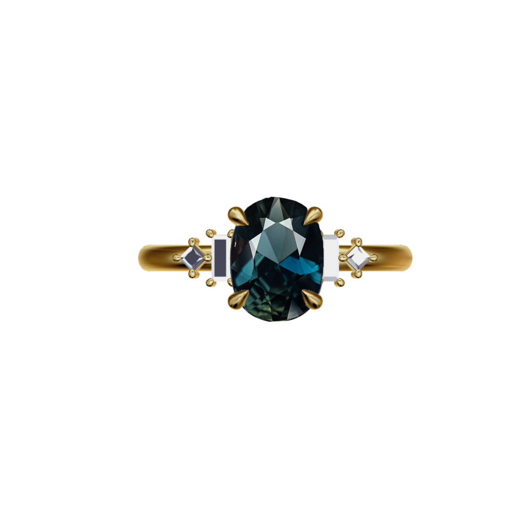 Teal/Blue Brilliant Sapphire - 1.24ct Oval