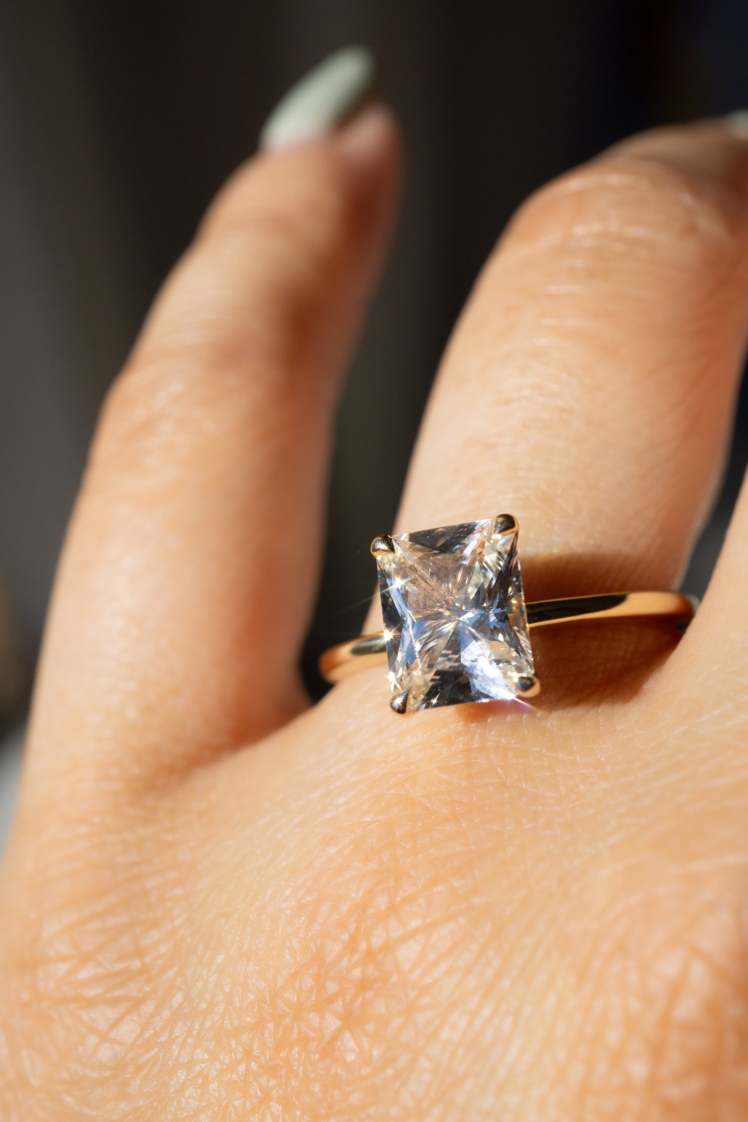 Princess Cut Canadian Diamond Halo Engagement Ring
