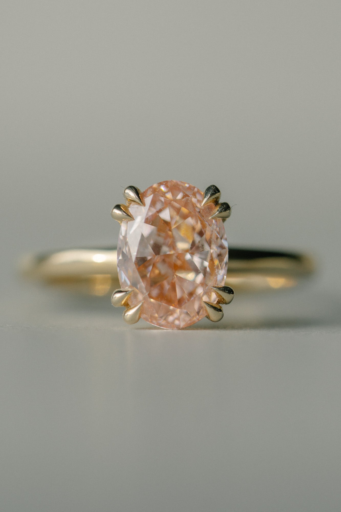 Foe & Dear Embrace Ring - 2.82ct Fancy Pink Brilliant Cut Oval Lab Grown Diamond *ready-to-ship