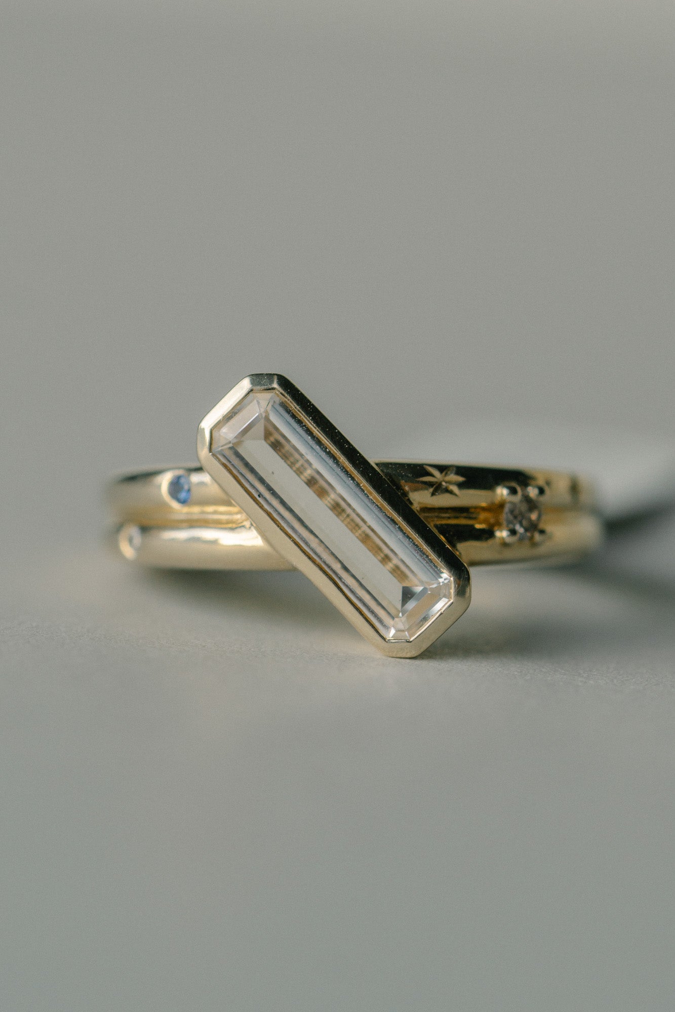 *new* Kaleidoscope Ring - 0.97tcw Pale Yellow Emerald-Cut Sapphire *ready-to-ship - Foe & Dear