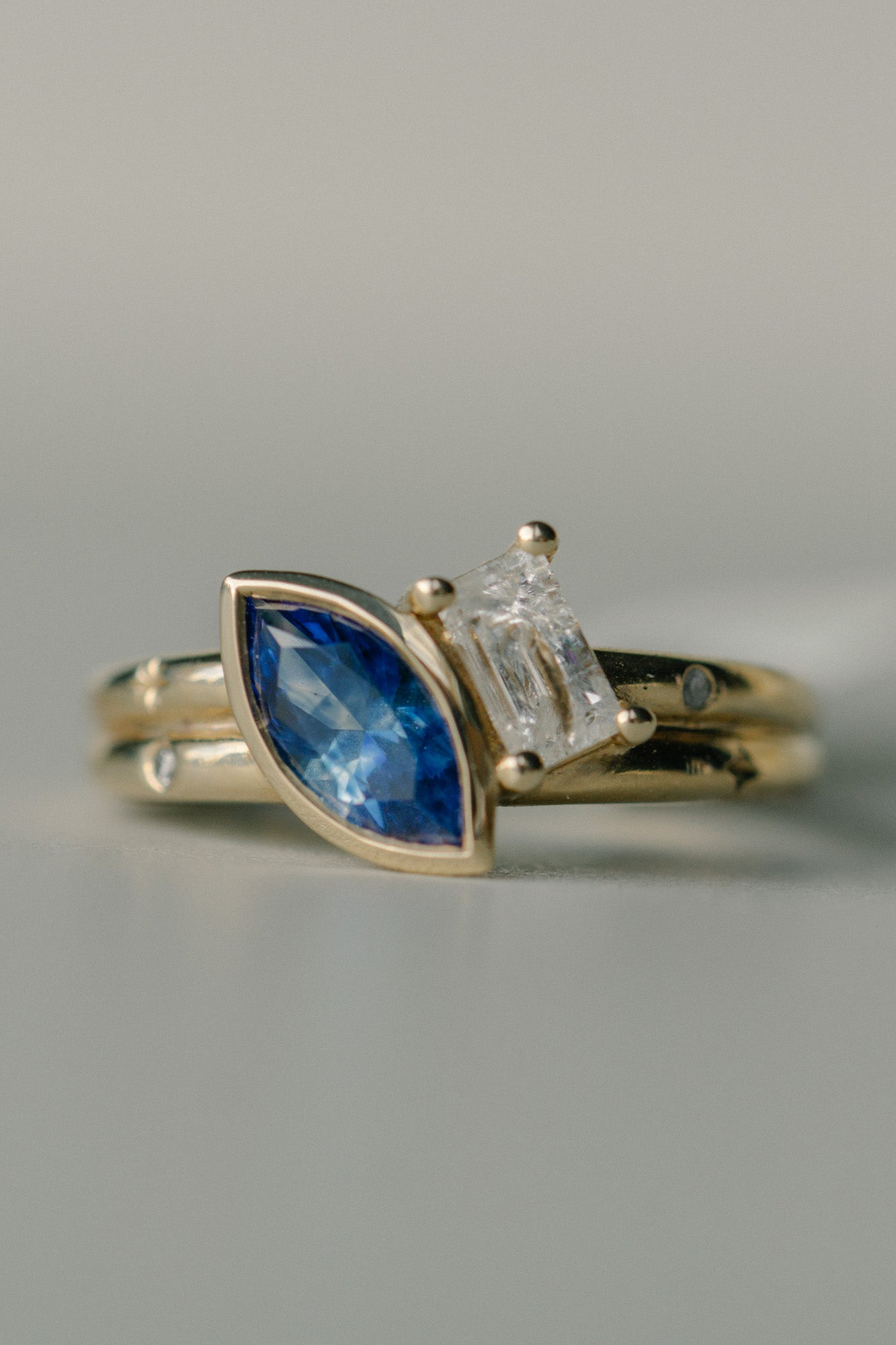 *new* Kaleidoscope Ring - 1.305tcw Blue Brilliant-Cut Marquise Sapphire *ready-to-ship - Foe & Dear