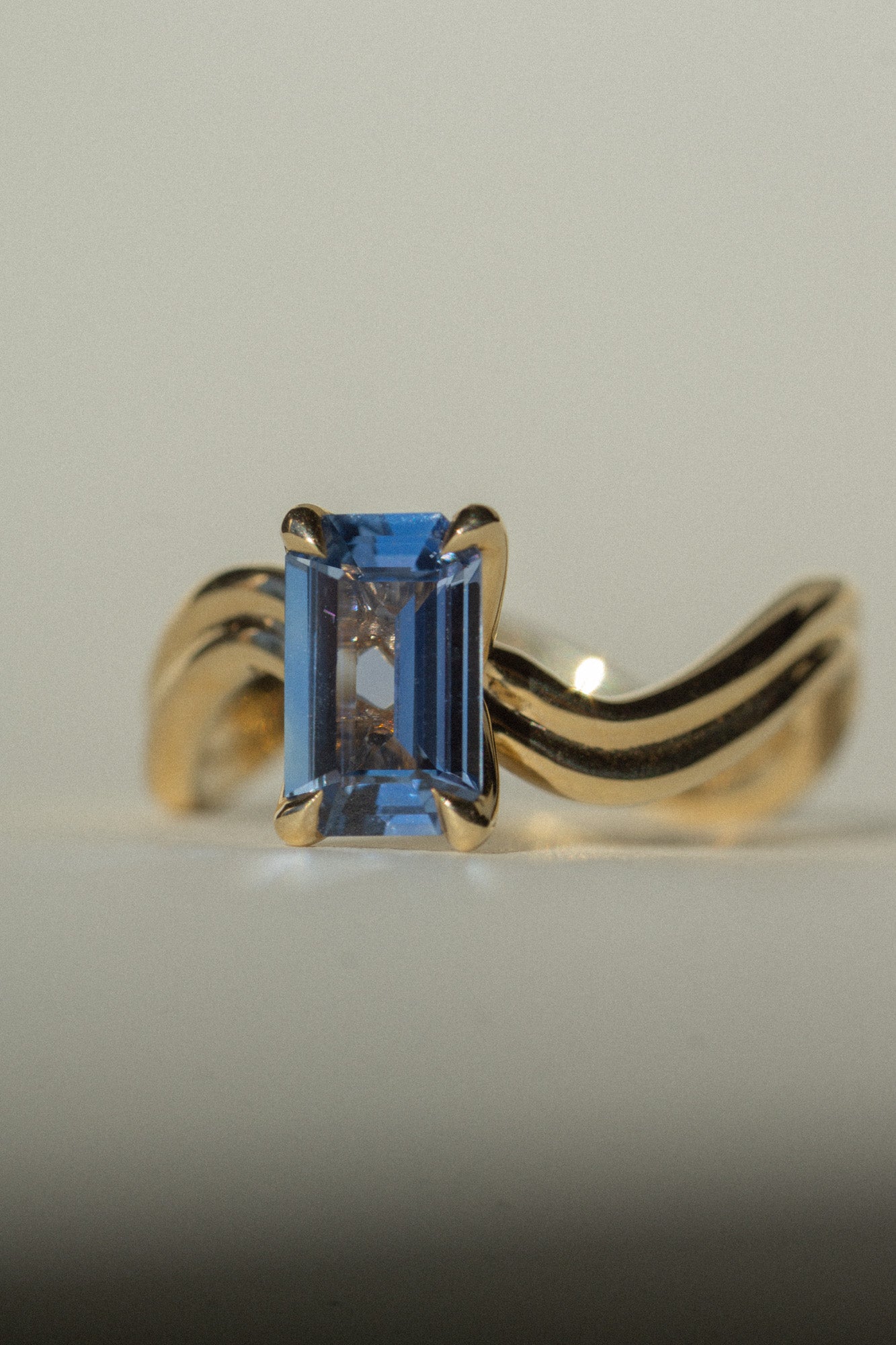 Foe & Dear - Leilani Ring - 1.44ct Blue Emerald Step-cut Sapphire *ready-to-ship