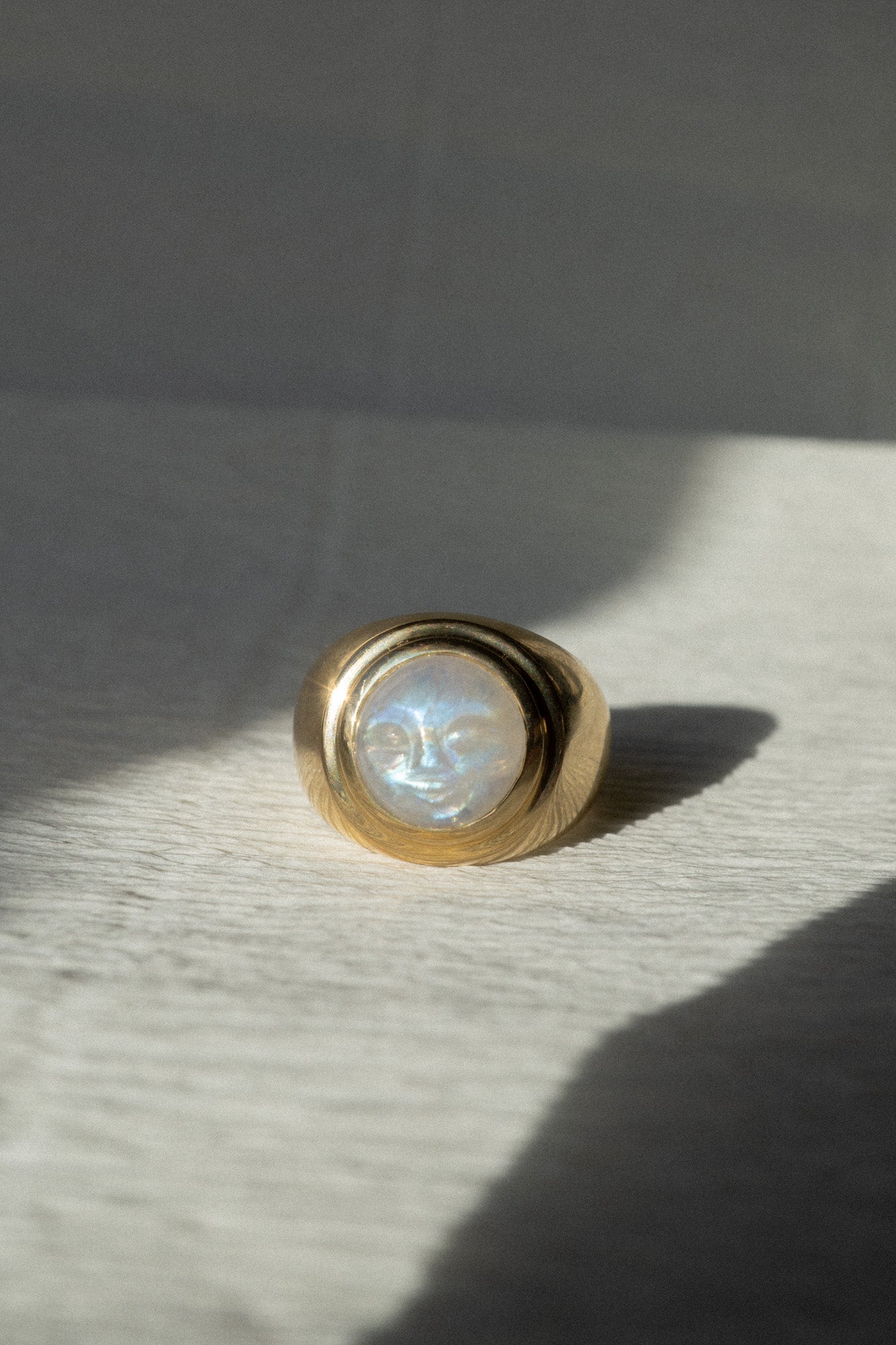 Foe & Dear *new*  Talisman Ring  - Rainbow Moonstone *ready-to-ship