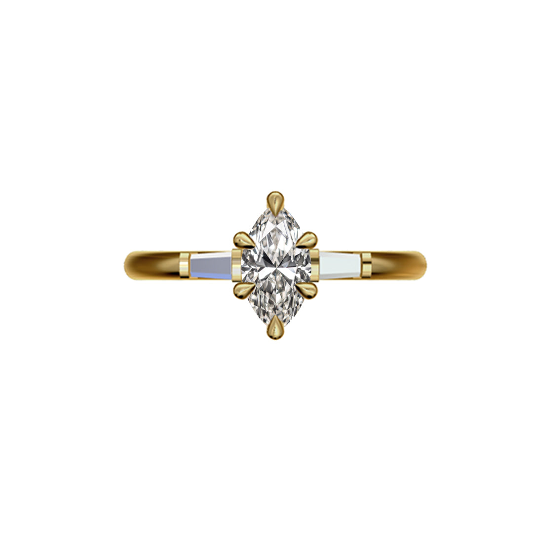 Champagne Brilliant Diamond - 0.55ct Marquise