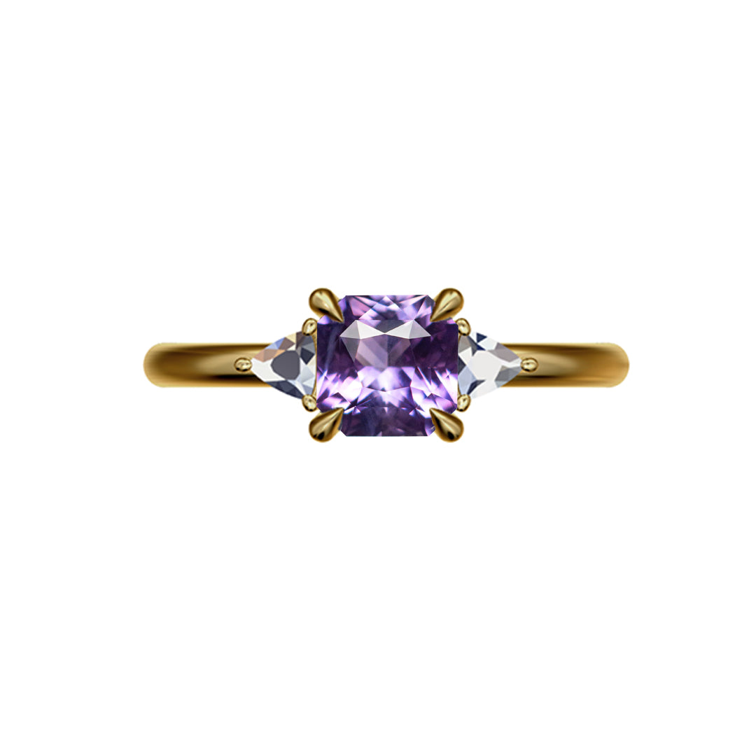 Purple Brilliant Sapphire - 1.18ct Cut Corner Square