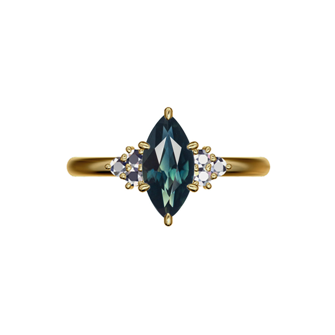 Teal/Blue Brilliant Sapphire - 1.56ct Marquise