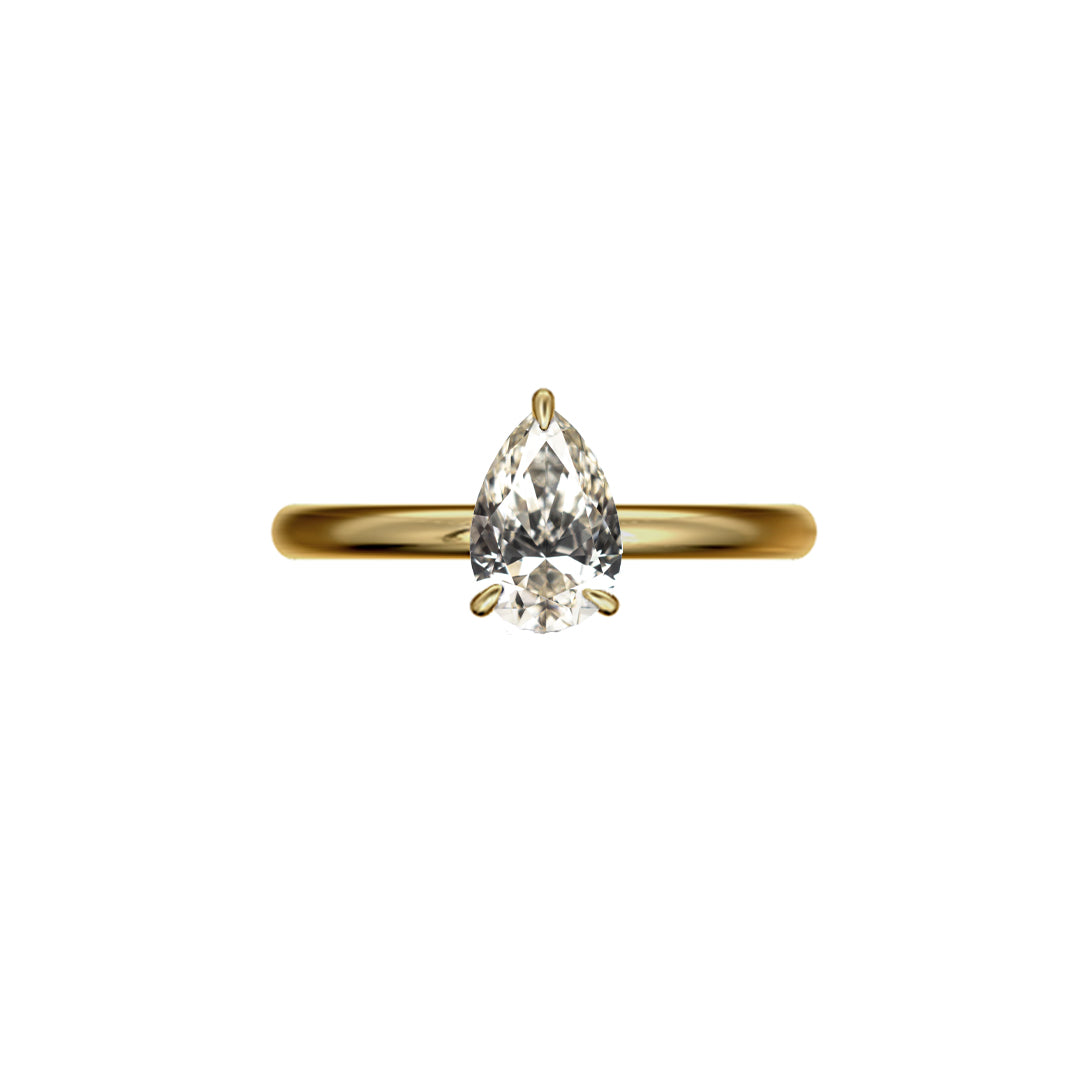 Light Champagne Brilliant Diamond - 1.01ct Pear