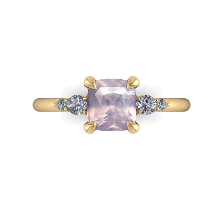 Milky Pink Brilliant Sapphire - 2.04ct Cushion