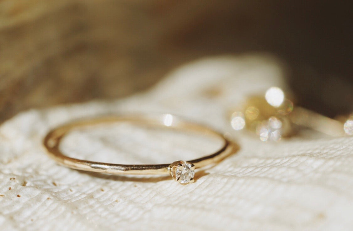 Newborn PINK Diamond Ring, Newborn Keepsake, Newborn Ring, Baby Ring - Etsy